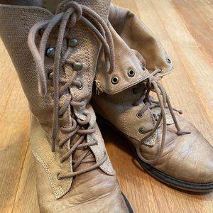 Tan slouchy boots